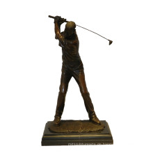 Sport-Messingstatue-Golf-Spieler, der Bronzeskulptur Tpy-901 schnitzt